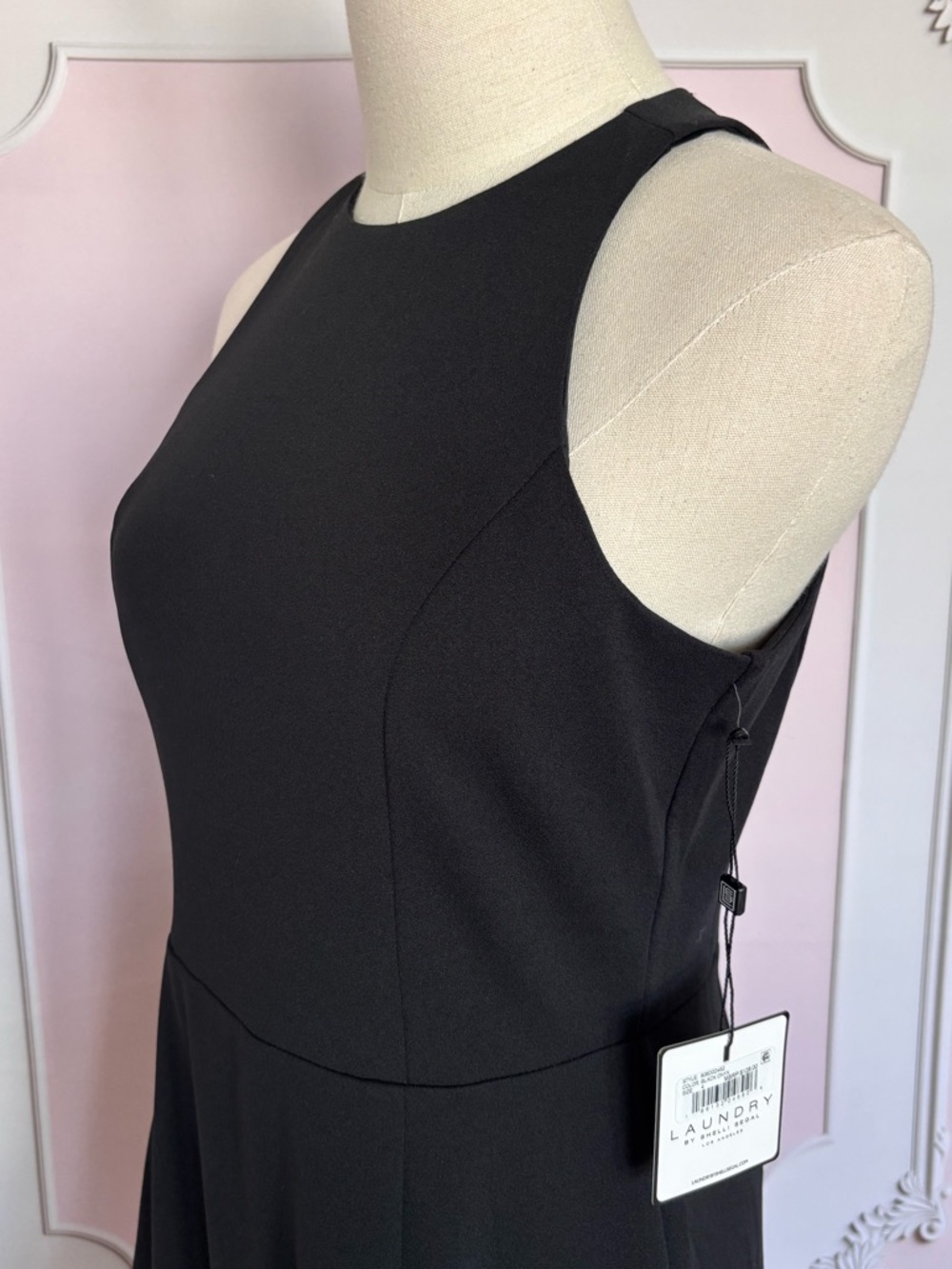 LAUNDRY by Shelli Segal Coco Fit & Flare Sleeveless Black Mini Dress--NWT--4 - Picture 12 of 15